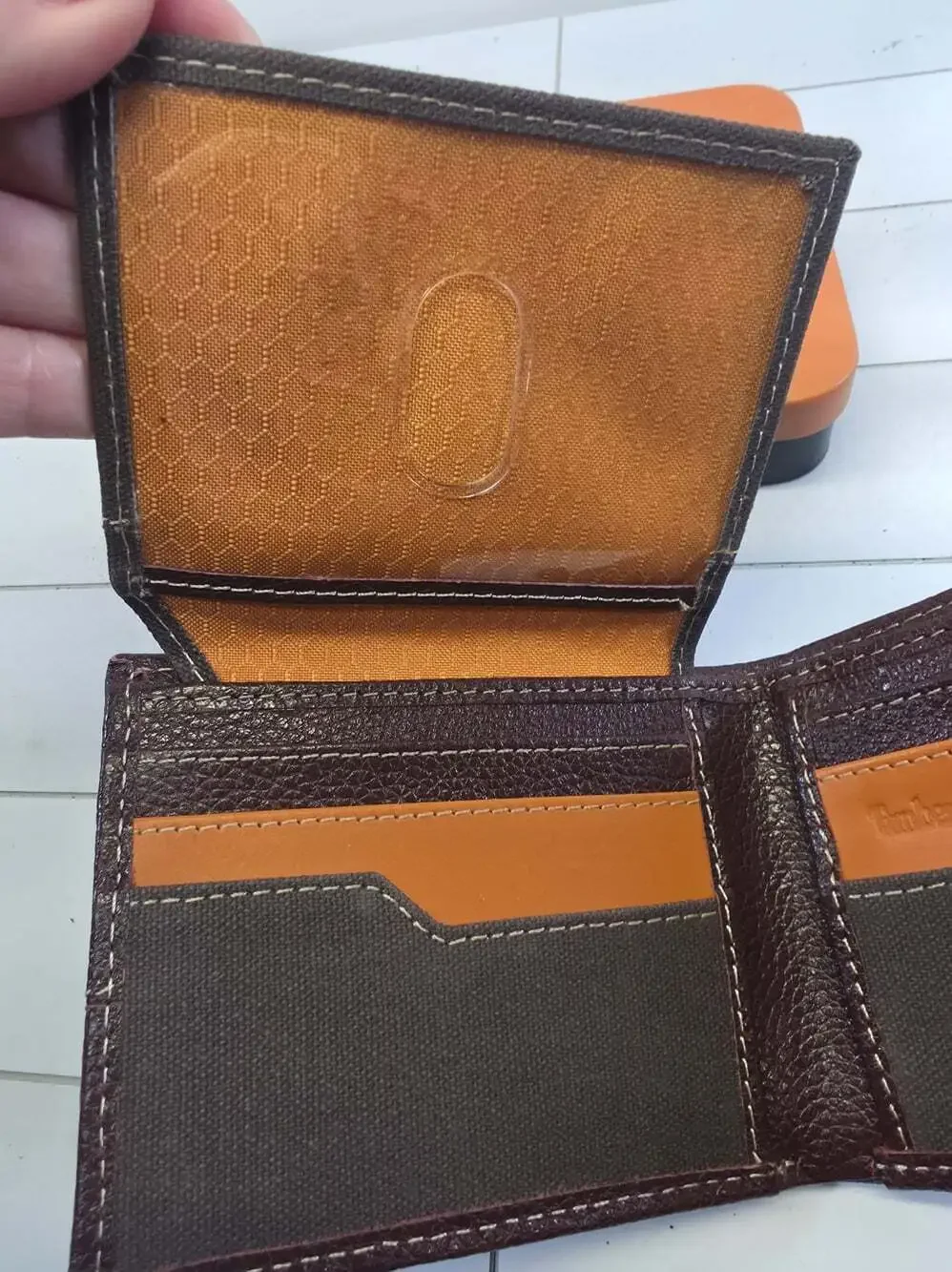 Timberland Pro Black RFID Blocking Trifold Wallet for Men with Logo Accent